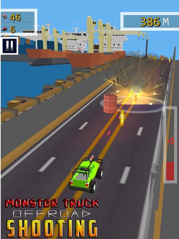 Изображение игры: Monster truck Offroad Shooting - Free Racing Game