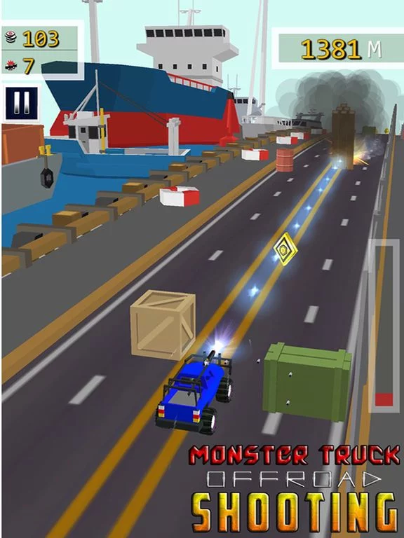 Изображение игры: Monster truck Offroad Shooting - Free Racing Game