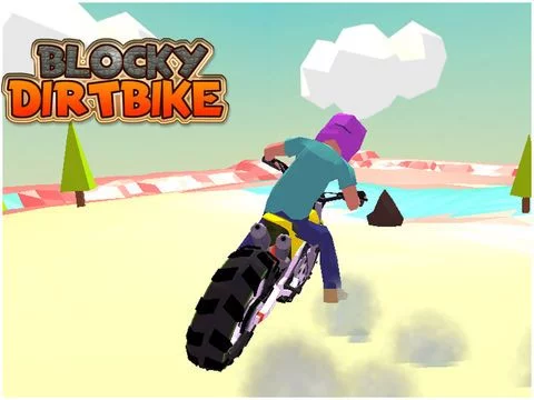 Изображение игры: Blocky Dirt Bike