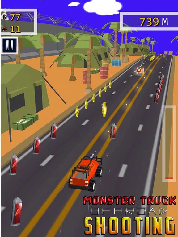Изображение игры: Monster truck Offroad Shooting - Free Racing Game