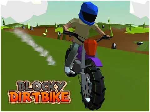 Изображение игры: Blocky Dirt Bike