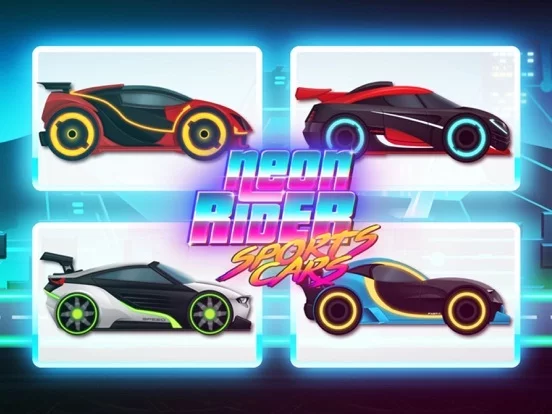 Изображение игры: Neon Rider Drives Sports Car
