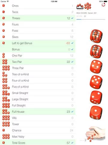 Изображение игры: Maxi-Yatzy