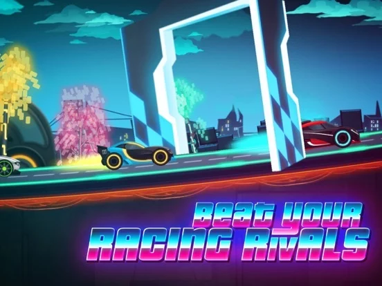 Изображение игры: Neon Rider Drives Sports Car