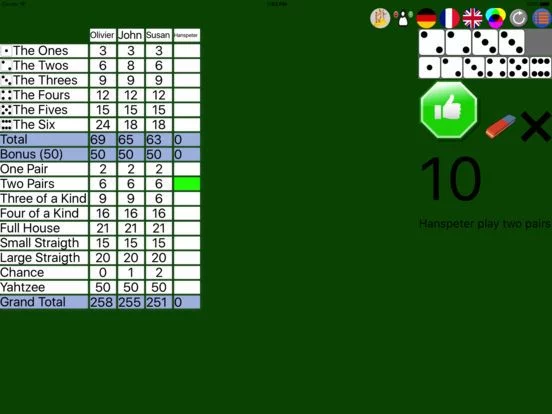 Изображение игры: Yatzee Scorecard