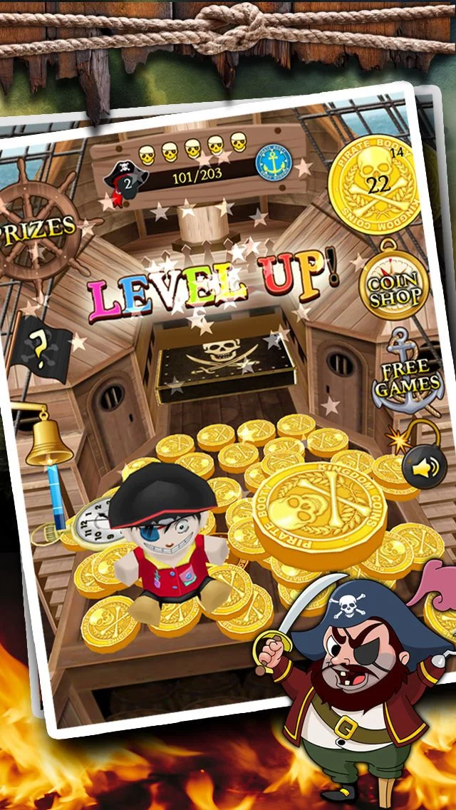 Изображение игры: Kingdom Coins Pirate Booty Edition - Dozer of Coins Arcade Game