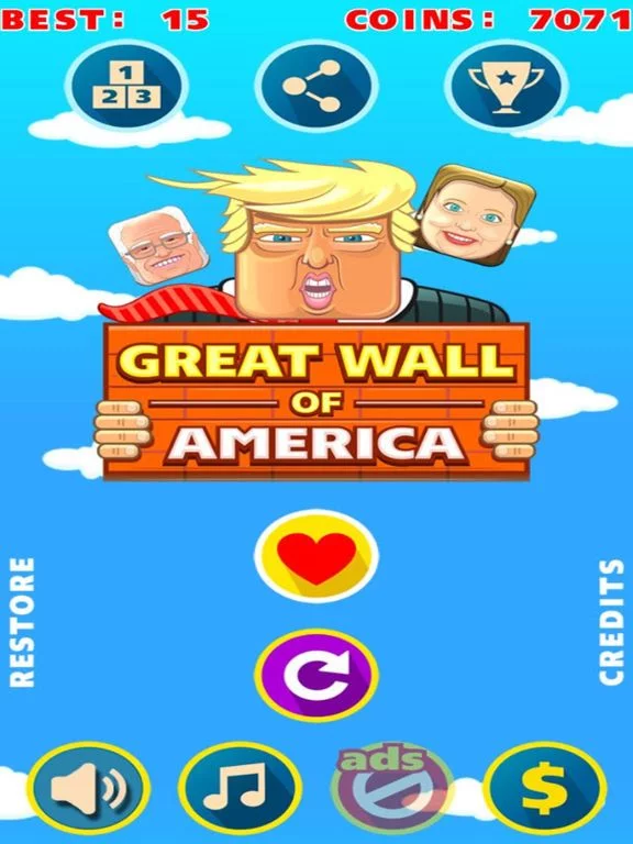 Изображение игры: Great Wall of America - The Funny Trump Wall Game