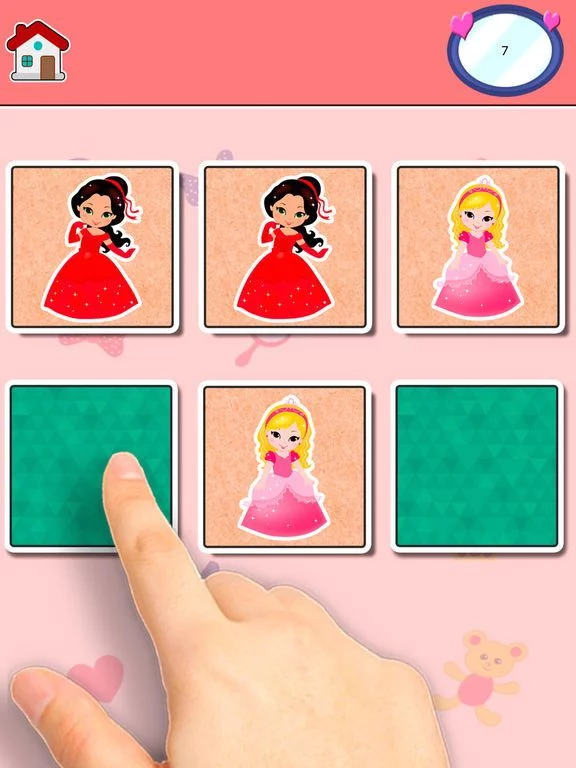 Изображение игры: Princesses Find the Pairs Learning Game for 3 – 5