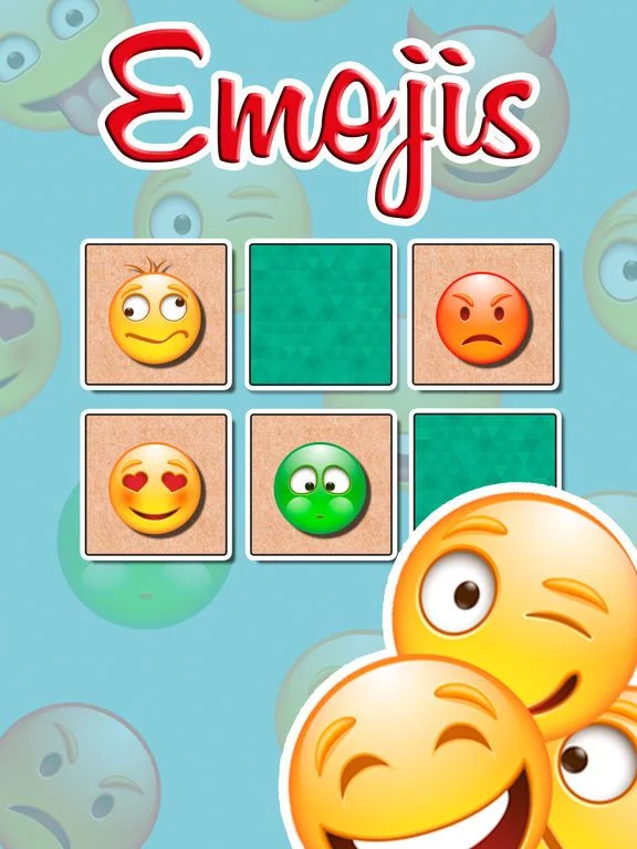 Изображение игры: Emojis Find the Pairs Learning & memo Game
