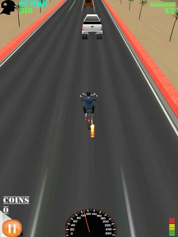 Изображение игры: Desert Racer 3D :Crossing Traffic Motorcycles Racing Science