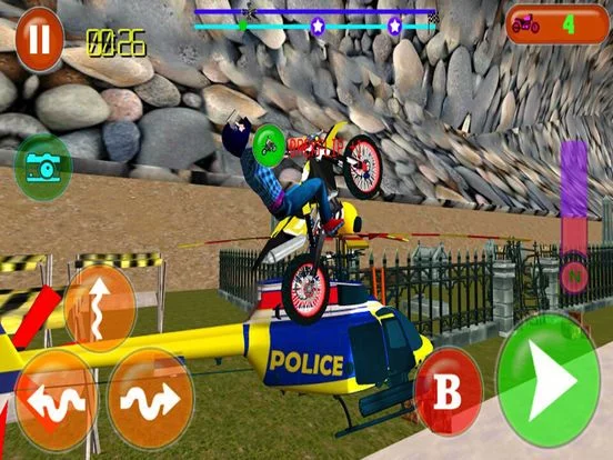 Изображение игры: Moto Rider Vs Police Heli Cops