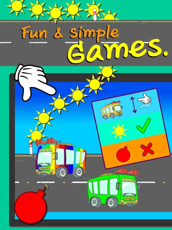Изображение игры: Wheels on the bus sing along song games for kids