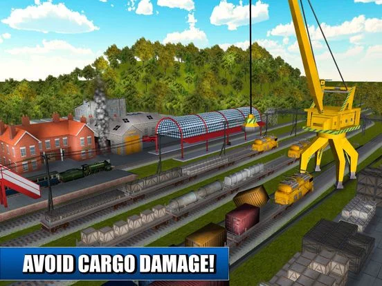 Изображение игры: Cargo Crane Simulator 3D: Train Station Full