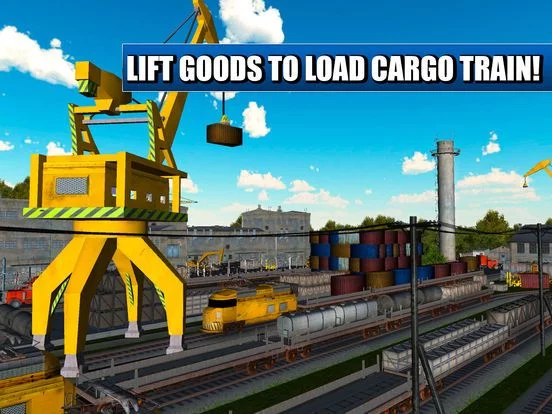 Изображение игры: Cargo Crane Simulator 3D: Train Station Full