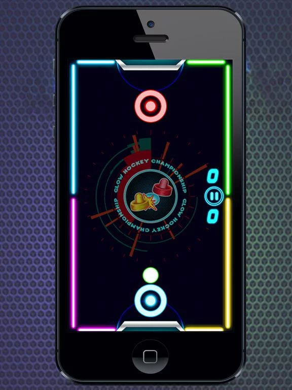 Изображение игры: Glow Hockey HD