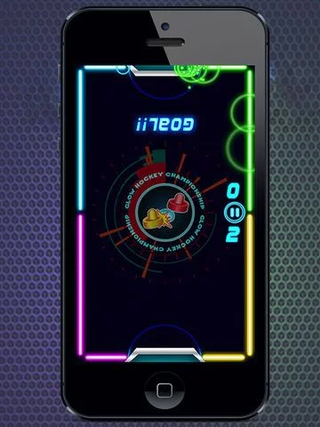 Изображение игры: Glow Hockey HD Pro