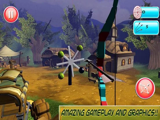 Изображение игры: Bow Hit Fruit: Shooting Sport