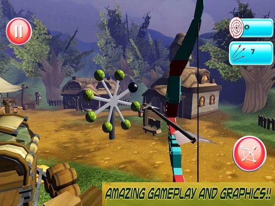 Изображение игры: Bow Hit Fruit: Shooting Sport