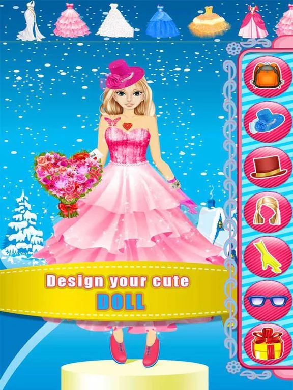 Изображение игры: Dreamy Fashion Doll - Party Dress Up & Fashion Make Up Games
