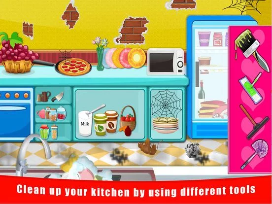 Изображение игры: Baby Doll House Cleaning and Decoration - Free Fun Games For Kids, Boys and Girls