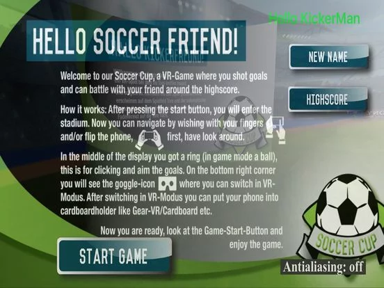 Изображение игры: Kick-It-VR! A 3D Football VR Game