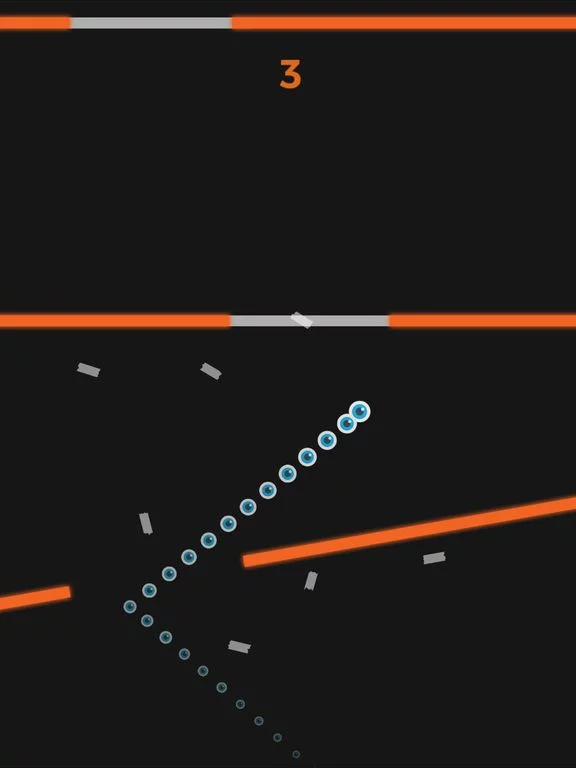 Изображение игры: Flying Snake of Balls on Road