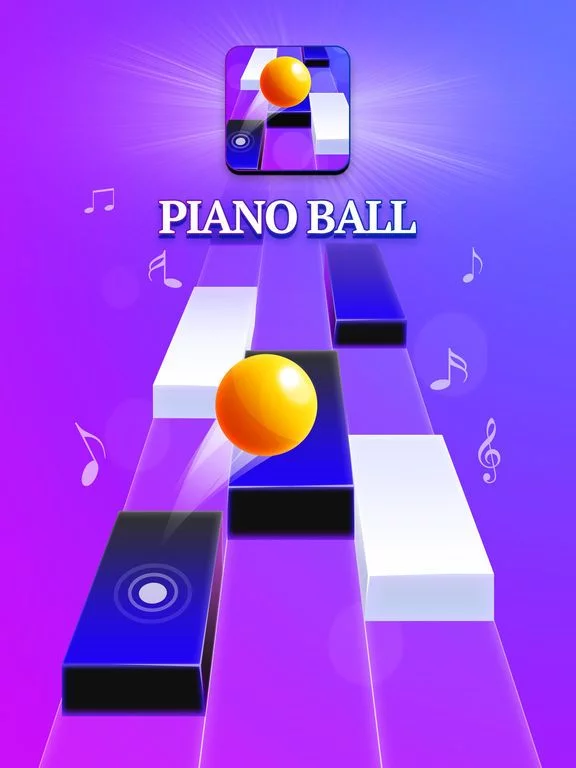 Изображение игры: Piano Ball: Music Dance Tiles