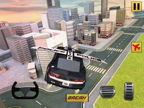 Изображение игры: Free Sports Police Flying Car Simulator