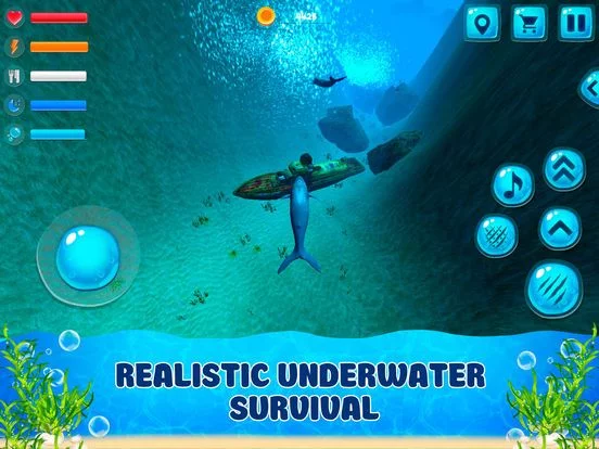 Изображение игры: Blue Whale Survival Simulator 3D