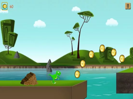 Изображение игры: A Baby Dino Run - Family Friendly Dinosaur Jumping Game