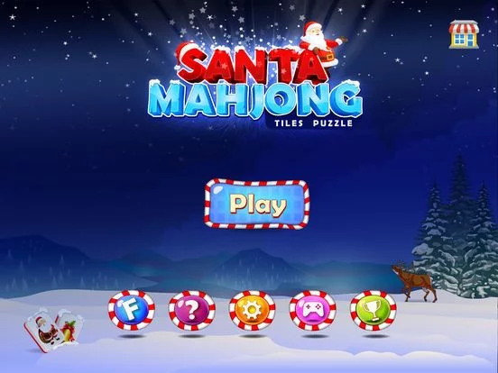 Изображение игры: 3D Santa Mahjong Solitaire