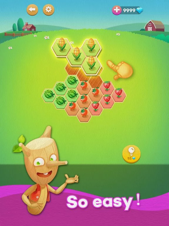 Изображение игры: Hexa Farm :Simple Block Puzzle