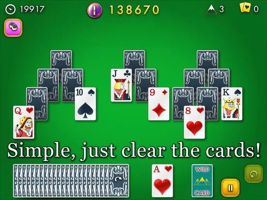 Изображение игры: TriPeaks Solitaire Classic