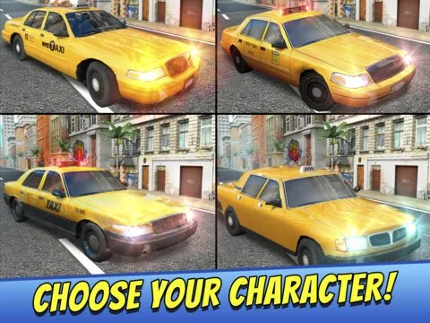 Изображение игры: Taxi Racer . Crazy Cab Car Driver Simulator Games Top Free