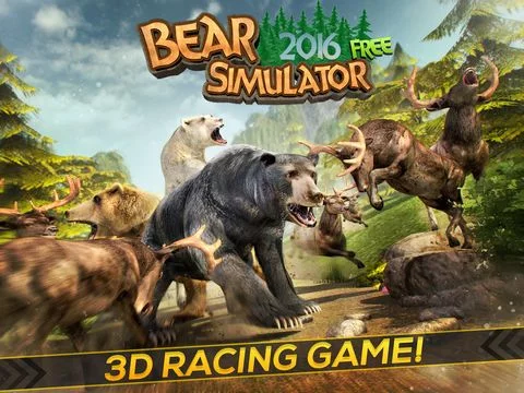 Изображение игры: Bear Simulator 2016 . Wild Bears Simulation Games For Kids Free