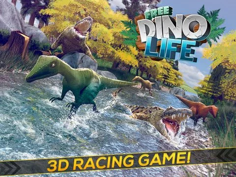 Изображение игры: Dino Life . Jurassic Dinosaur Hopper Simulator Games For Free