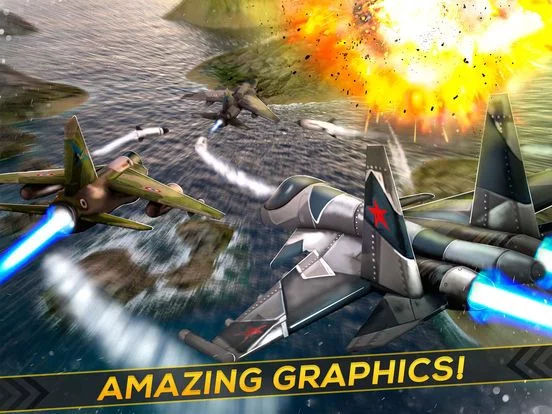 Изображение игры: F18 Aircraft Dogfight Free . RC Navy Air Force War
