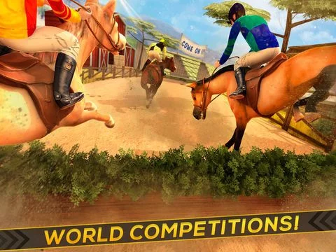 Изображение игры: Horse Derby Riding Champions Free - Horses Simulator Racing Game