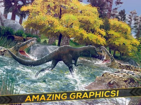 Изображение игры: Dino Life . Jurassic Dinosaur Hopper Simulator Games For Free