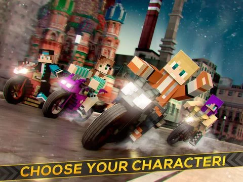 Изображение игры: Crafting Rider | Free Motorcycle Racing Game vs Police Cars