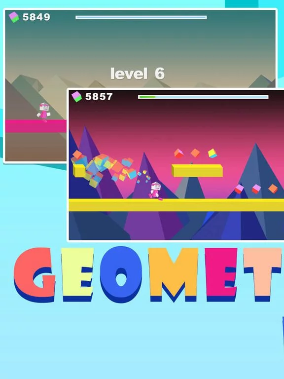 Изображение игры: Geometry Hero Run - Free Chameleon Dash Games 2