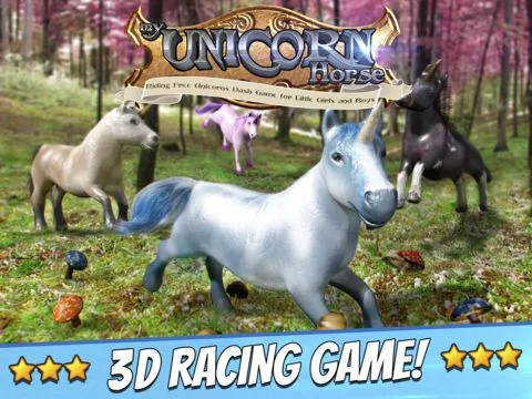 Изображение игры: My Unicorn Horse Riding . Free Unicorns Dash Game For Little Girls and Boys