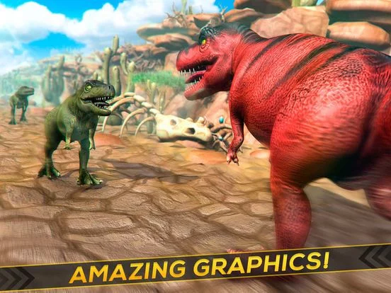Изображение игры: Jurassic Run - The Dinosaur Racing Simulator Game