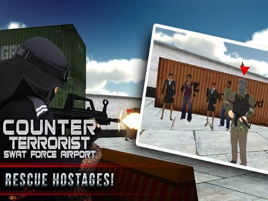Изображение игры: Airplane SWAT Team Force Elite Sniper Mission 3D Hostage