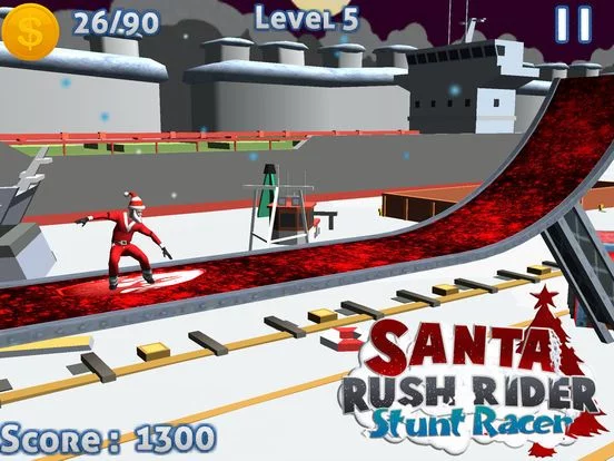 Изображение игры: Santa Rush Rider - Stunt Race