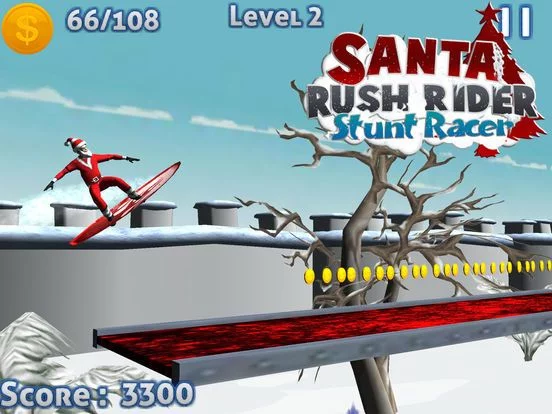 Изображение игры: Santa Rush Rider - Stunt Race