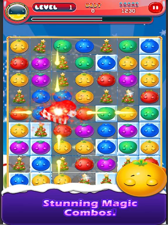 Изображение игры: Fruit Pop - Fruit Family Match Christmas