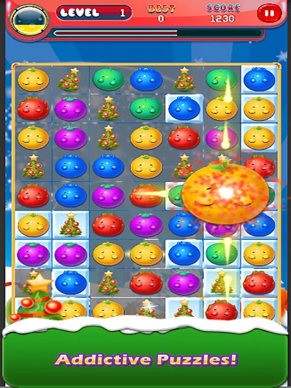 Изображение игры: Fruit Pop - Fruit Family Match Christmas
