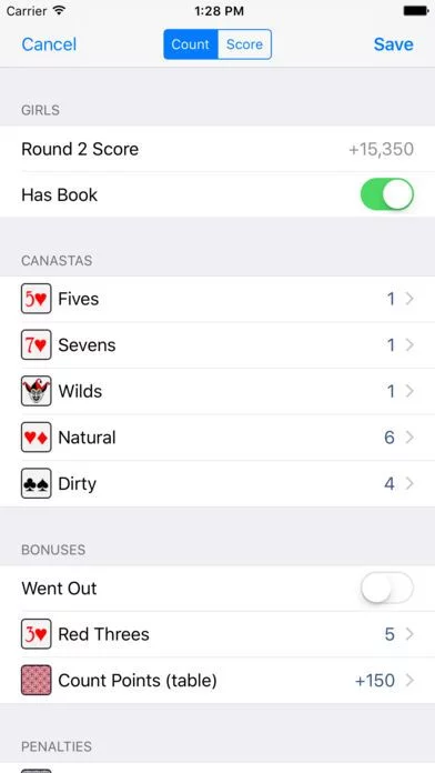 Изображение игры: Triple Play Canasta Scorecard