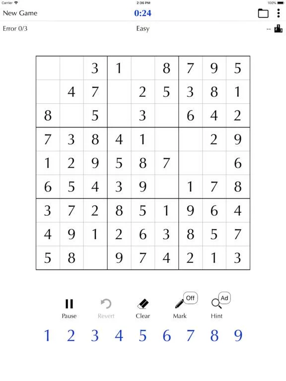 Изображение игры: Sudoku Classic．